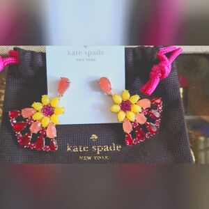 Kate Spade BRILLIANT BOUQUET Statement Earrings $128 NWT & SACHET
